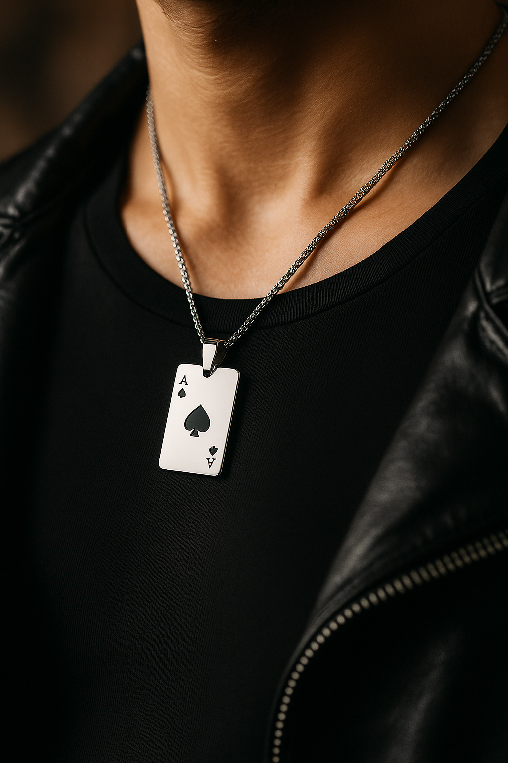 Ace of Spades Pendant Necklace