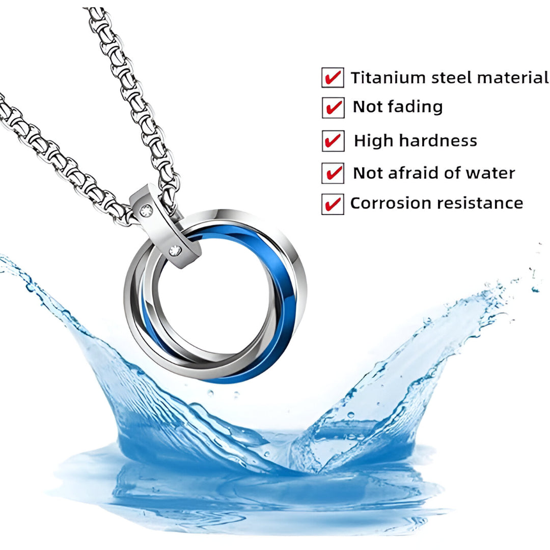 Interlocking Rings Pendant Necklace