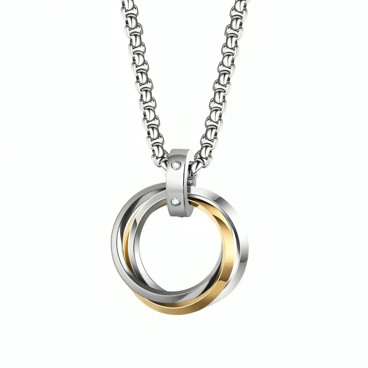 Interlocking Rings Pendant Necklace