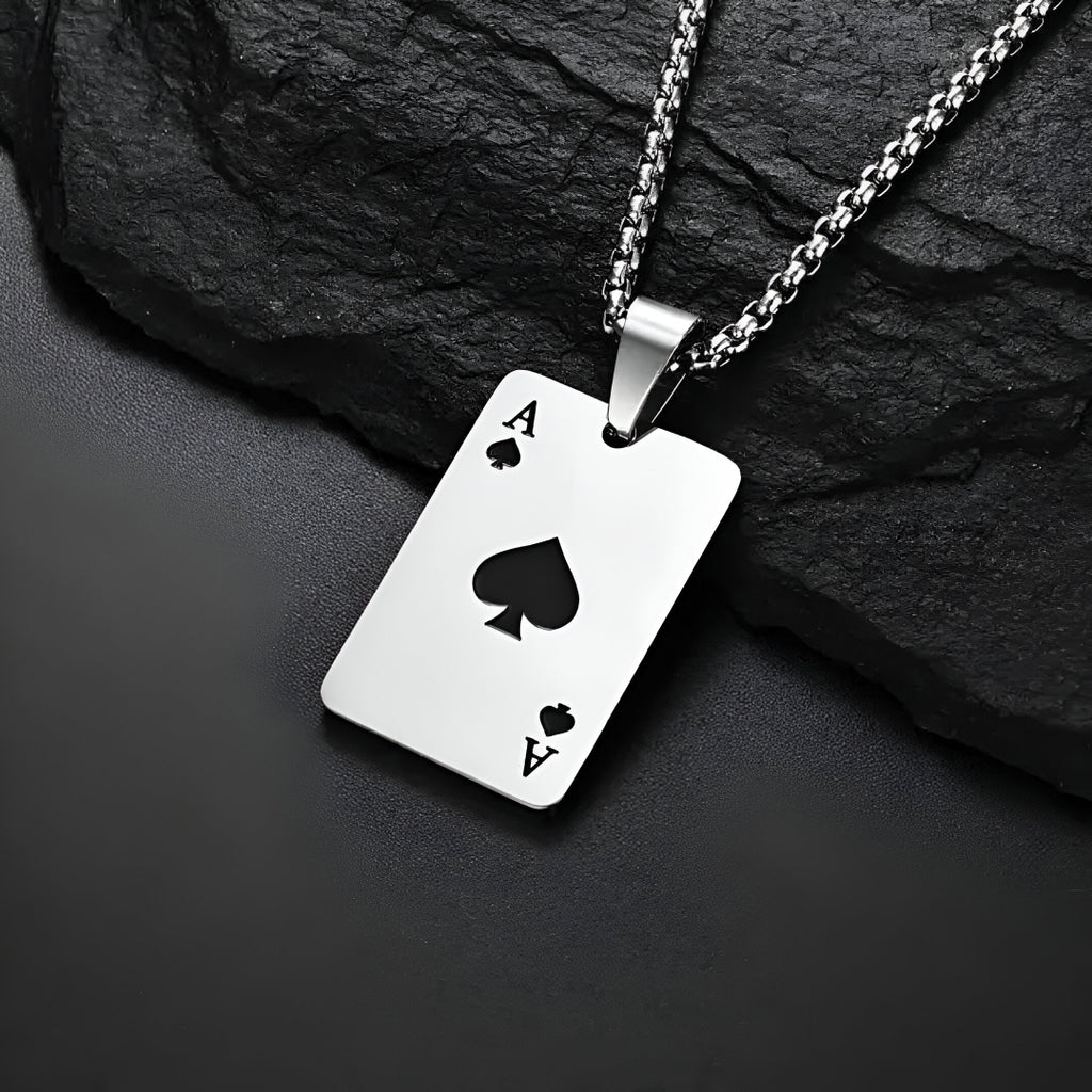 Ace of Spades Pendant Necklace