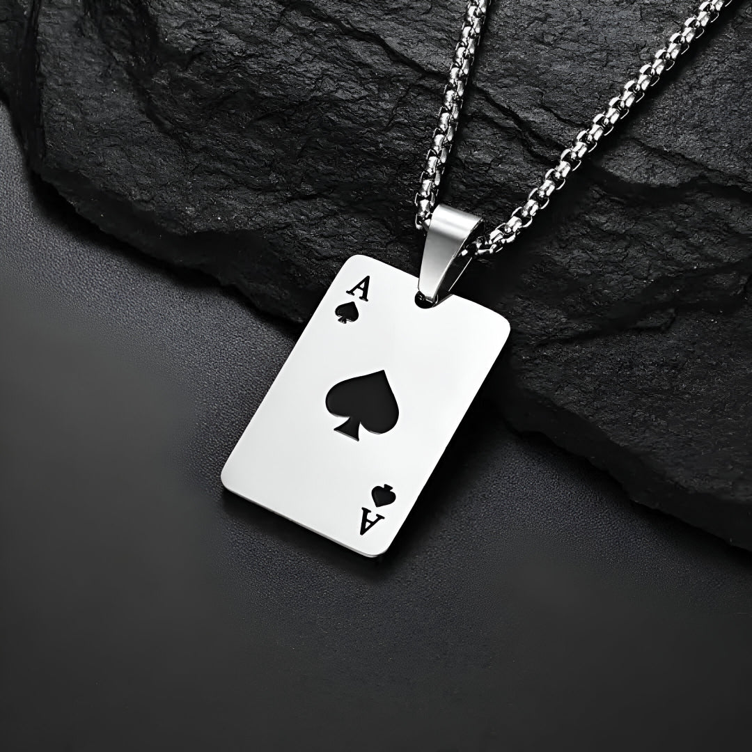 Ace of Spades Pendant Necklace