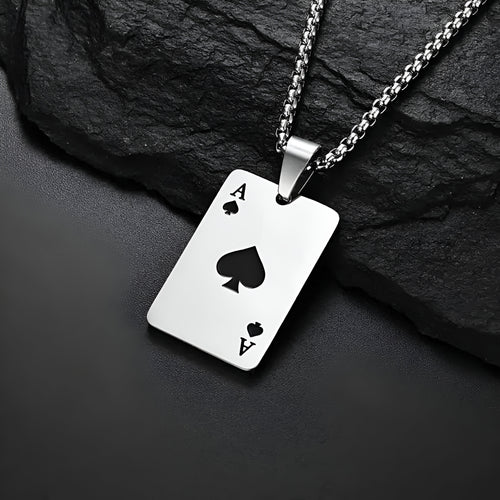 Ace of Spades Pendant Necklace